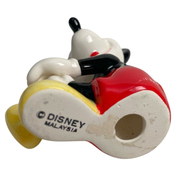 Vintage Disney Malaysia Mickey & Minnie Mouse Sitting Ceramic Figurines Set of 2 - Picture 11 of 11